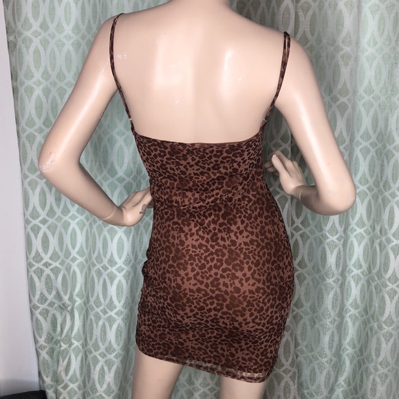ANIMAL PRINT BODYCON MINI DRESS - Picture 11 of 11